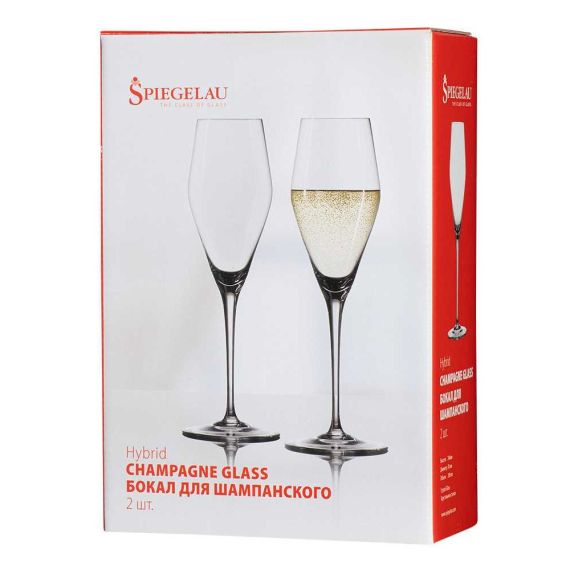 Набор из 2-х бокалов для шампанского, 280 мл, прозрачный, бессвинцовый хрусталь, серия Hybrid, Spiegelau, фото , изображение 4