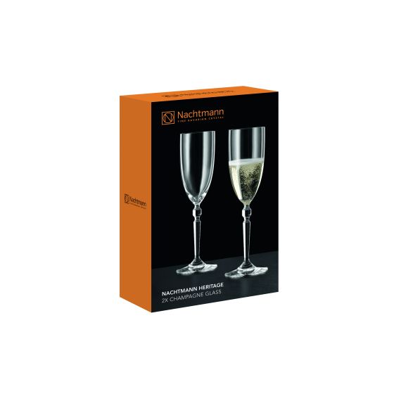 Набор бокалов для шампанского Heritage, 2 шт,  230 мл, хрусталь, Nachtmann, фото , изображение 2