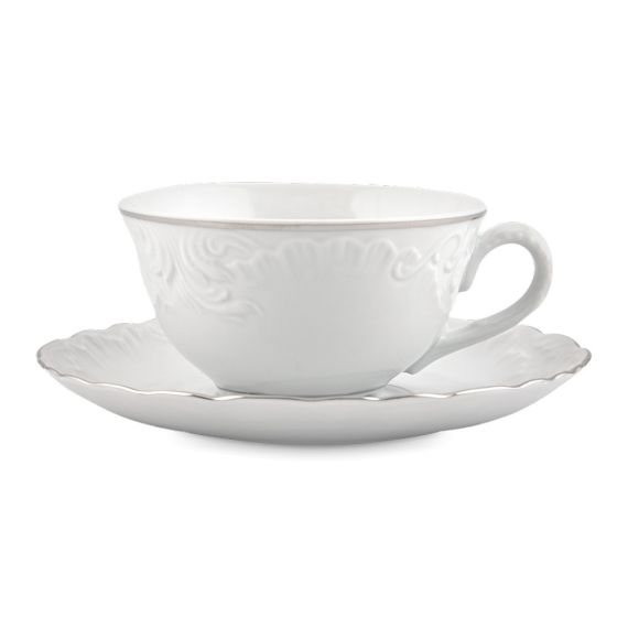 Чашка 220 мл Rococo с золотой полосой, Repast, фото 