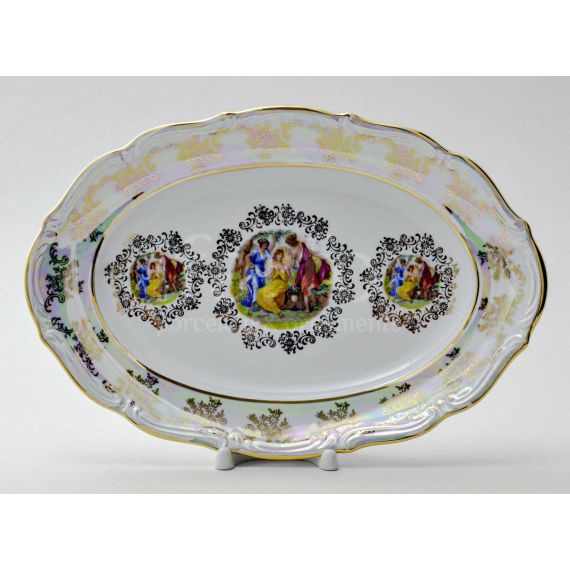 Блюдо овальное Мадонна 22 см, перламутр, серия Мария Тереза, Repast, фото 